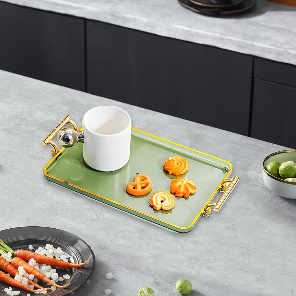Cosmetic Serving Tray, Multifunction Rectangular Modern Jewelry Storage, Tea And Fruit Tray