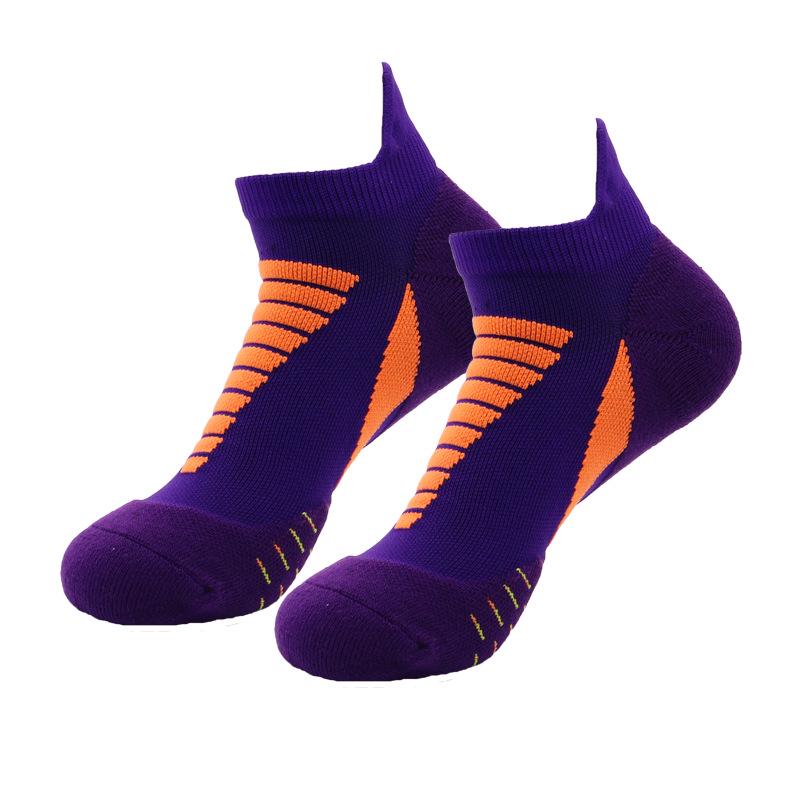 

Мужские толстые махровые спортивные носки до щиколотки для осени/зимы - Носки для элитного баскетбола с коротким паголенком, тренд. One Size фиолетовый