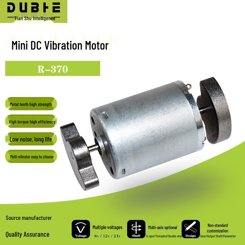 

370 Micro DC Dual Output Shaft Vibration Motor 6-24V for Small Massage Devices Single Shaft Circle/24V/6000RPM