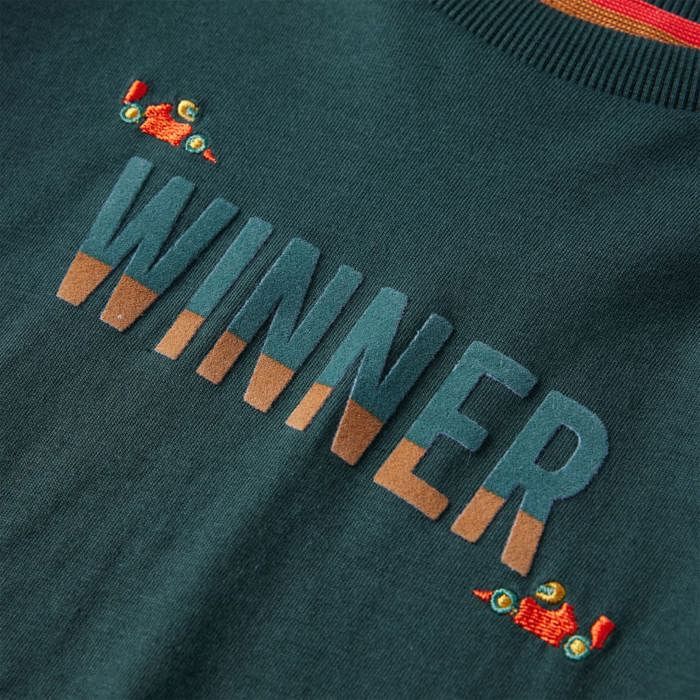 T-shirt pour enfants à manches longues vert foncé 92/104/116/128/140