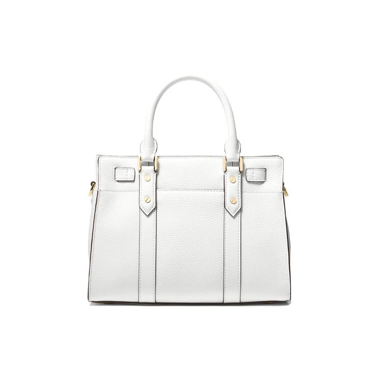 New MICHAEL KORS Nouveau Hamilton Cow Leather Crossbody Bag, Handbag Small Women's White 30F9G0HS1L-085