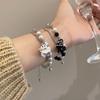 Black and white ghost bracelet cheap female girlfriend accessories cold niche high-end feeling sweet and cool hot girl couple bracelet