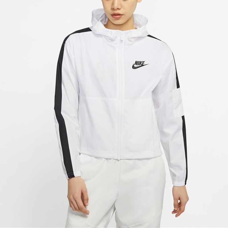 Nike Sportswear Woven Hooded Jacket Women Jackets White CJ7345-100