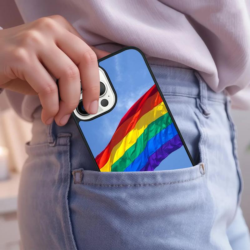 Gay Pride LGBT Rainbow Flag Phone Case For iPhone 17 Air 15 16e 14 13 Pro Max Coque 12 11 Pro Max PLUS Cover