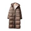 European White Duck Down Winter Popular Long Knee Down Jacket Women's Warm and Cold-proof Thickened High-quality Coat