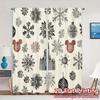 2pcs,Curtains Castle Christmas Tree Snowflakes Fashionable Modern Curtains 100% Polyester Curtains Art Deco Festive Ldeal for