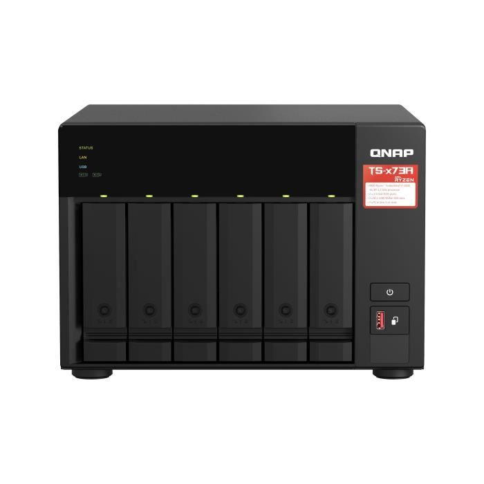 Serveur de Stockage (NAS) - QNAP - TS-673A-8G - Processeur AMD Ryzen quad-core 2,5GbE
