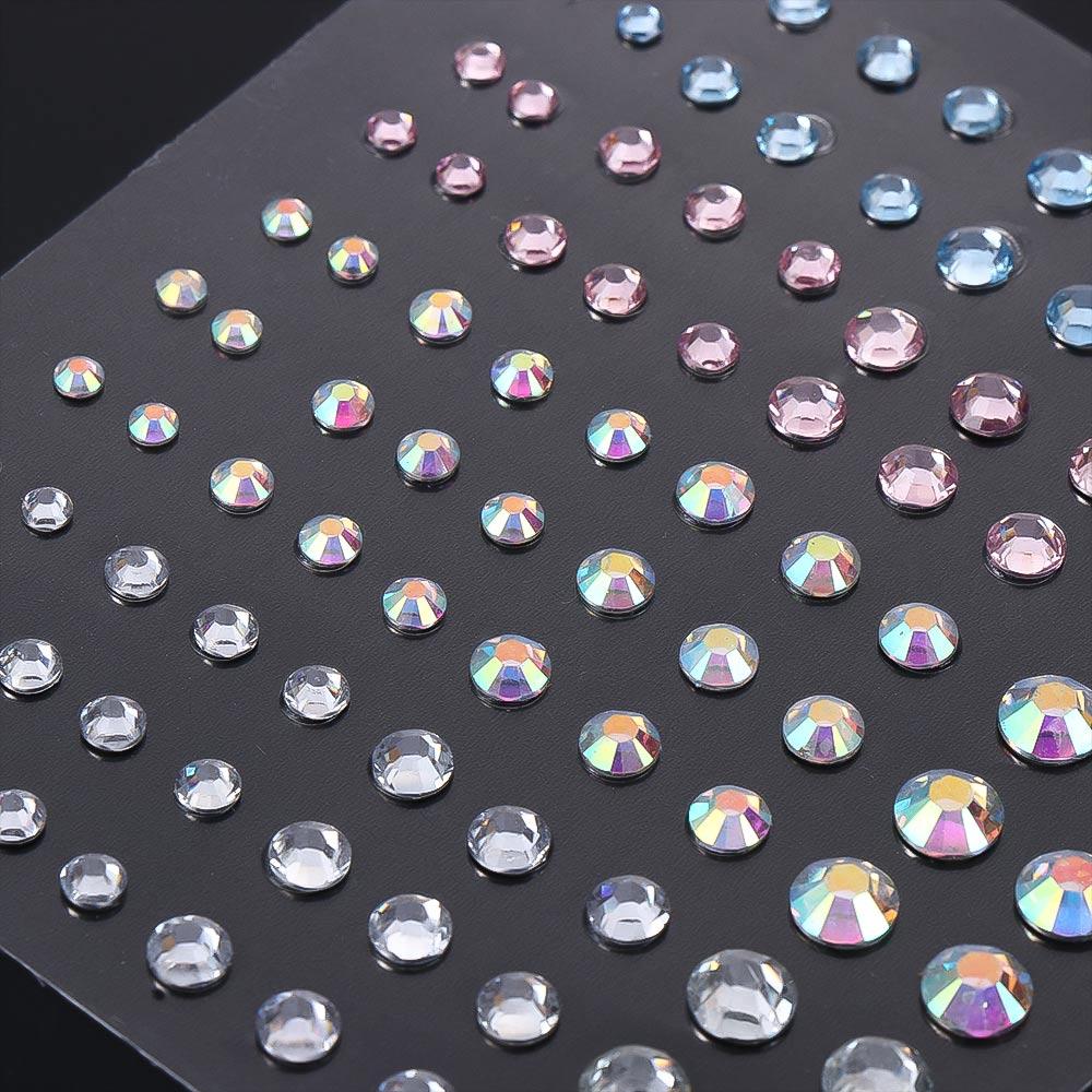 Crystal Face Body Colored  Festival Makeup Decoration Jewelry Stickers Rhinestone Stickers
