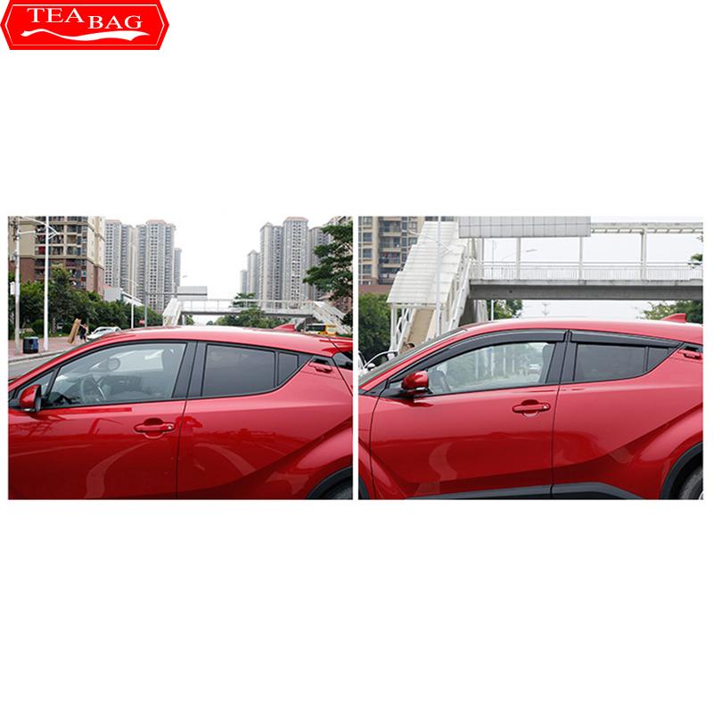 For Toyota C-HR CHR C HR 2017 2018 2019 2020 Car Exterior Visor Vent Shades Window Visor Sun Rain Guard Deflector Accessories