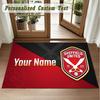 Crystal Velvet Square Rug Custom NameSheffield United FC Pattern Non Slip Home Floor Decor Rug