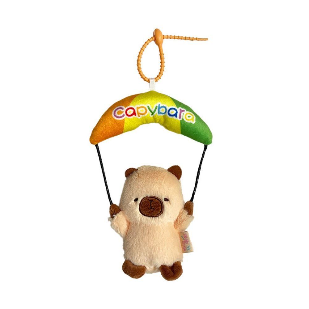 Panda Cartoon Plush Animal KeyChain Capybara Bag Pendant Car Keyring  Schoolbag Backpack Charm