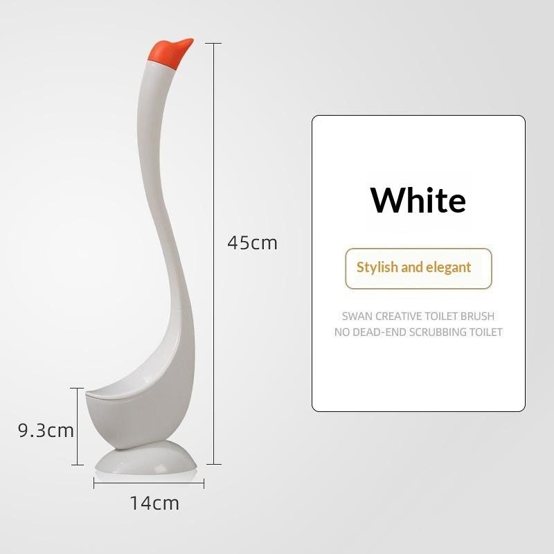 Cute Toilet Brush With Long Handle Swan Shape Toilet Holders Bathroom Accessories Plastic Toilet Plunger Household Cleaning Tool