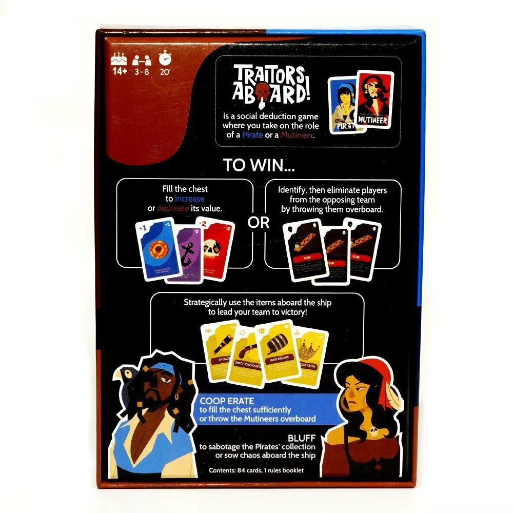 Traitor Aboard Card Game Made Of Cardboard For Home Use And Interactive Entertainment