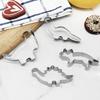 4Pcs/Set Stainless Steel Dinosaur Fondant Cake Cookie Biscuit Cutter Decorating Mould Pastry Baking Tools Cookie Cutter Set