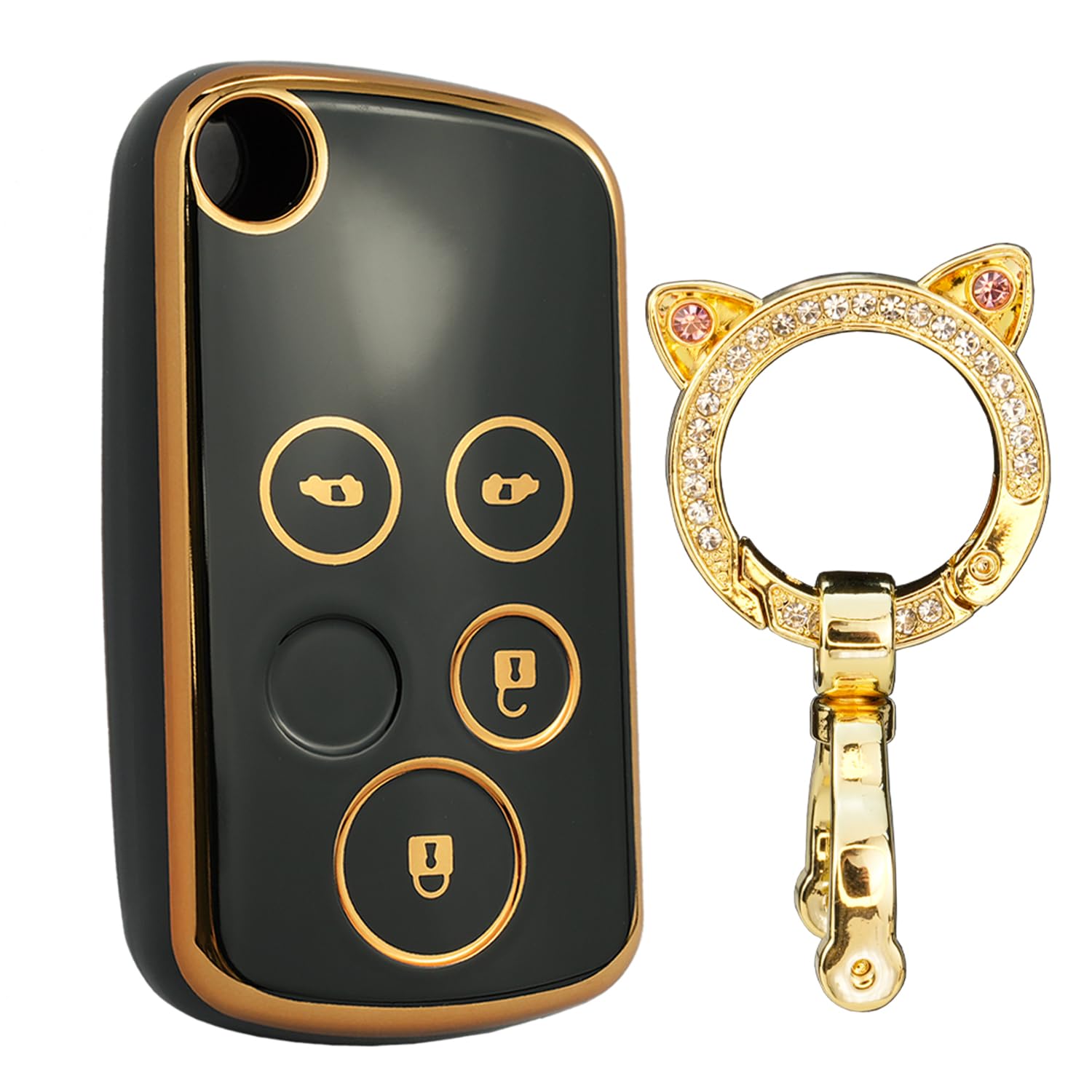 [KUNIO] Honda Exclusive Silicone Key Case Key Holder Key Cover чёрный