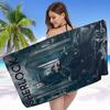 Classic Movie Sherlock Beach Towel Cartoon Cute Summer Kids Bath Pool Beach Towel Microfiber Absorbent for Swimming Travel