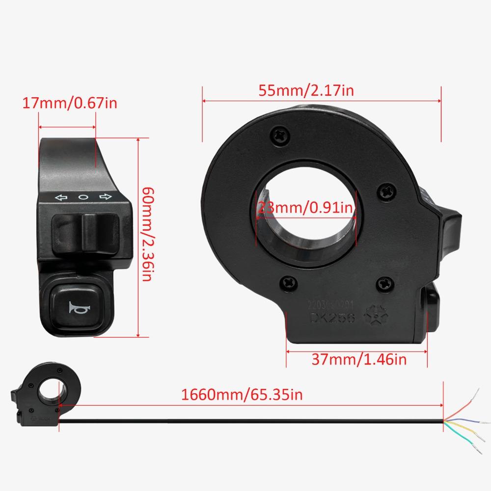 2 in 1 Turn Signal Switch Inner22.2mm Motorcycle Switch Durable Horn Control Switch  Motorcycles