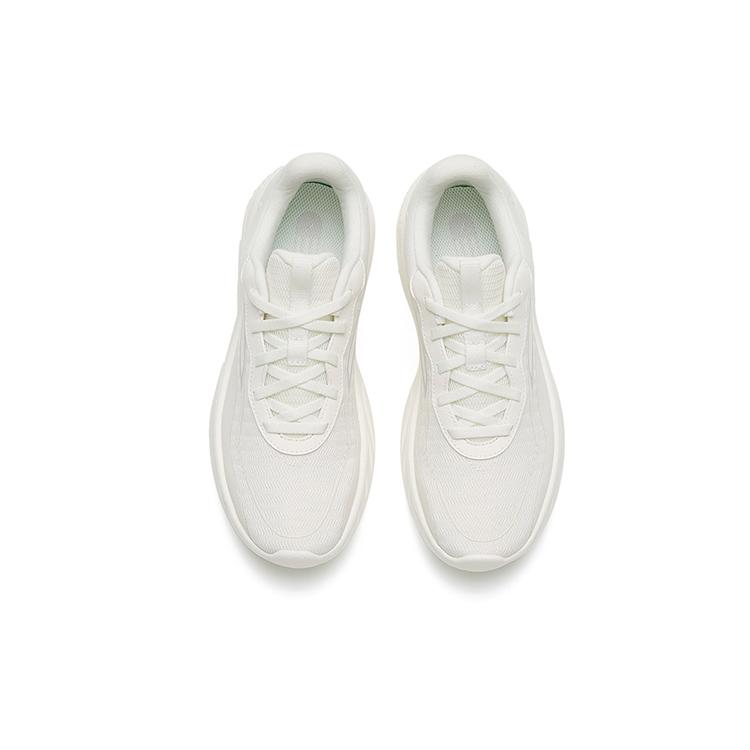 New Anta Cushioning Lightweight Low Top Running Shoes Women's White Gray 122247715-1
