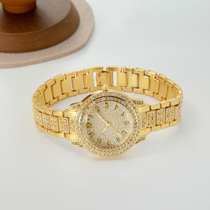 Full Diamond Bracelet Watch Ladies Watch Hip Hop Wind Gypsy Digital Face Bracelet Watch