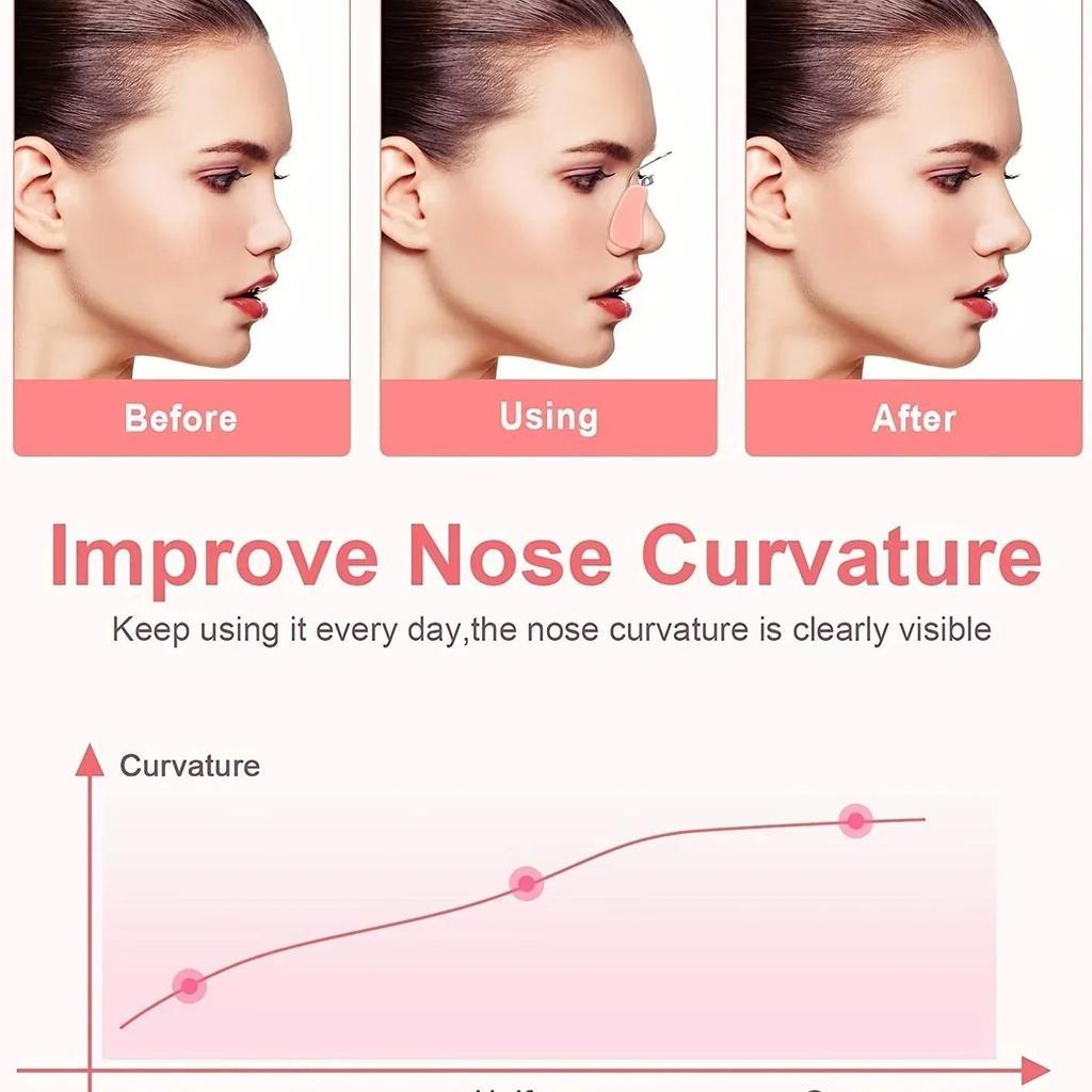 Nose Shaper Invisible Nose Warping Nose Beautifying Device Nasal Pad Reduce The Nasal Wing Nasal Shaping Clip Bridge Beauty Enhancer For Beautifying