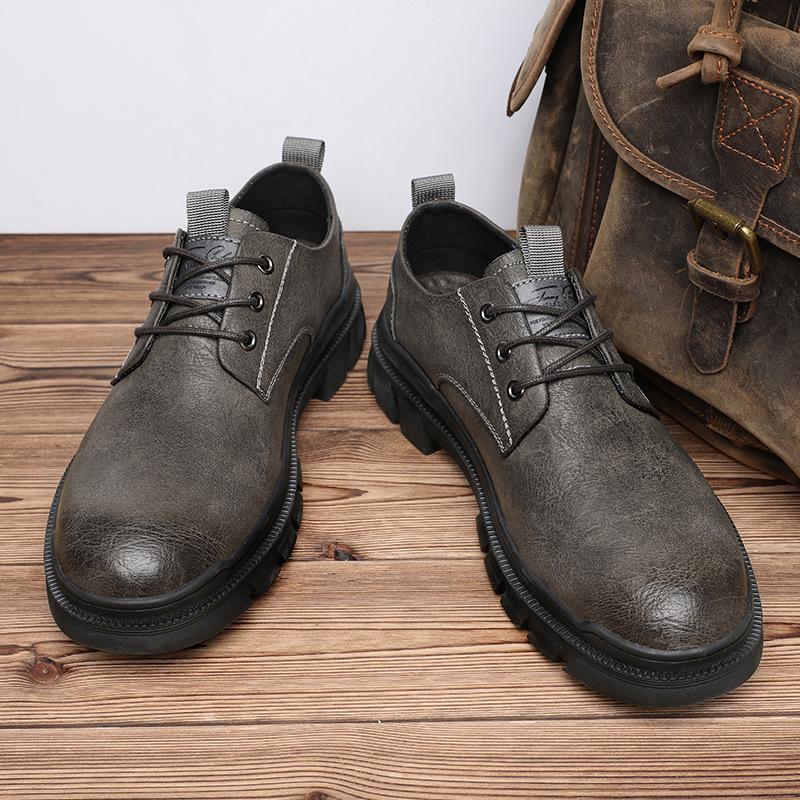 

Размер 37-44 Мужская обувь Весна Мужская обувь из маленькой кожи Высота 6 см Ретро стиль Британская мужская повседневная обувь Обувь с низким верхом 44