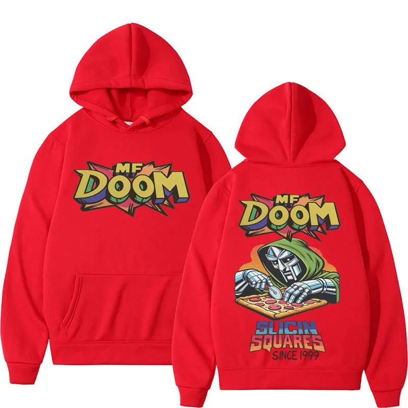 Rapper MF DOOM Mikina s kapucí Komiks Vintage styl Hip Hop Grafika Mikiny Dámské Unisex Móda Ležérní Mikina Harajuku Streetwear