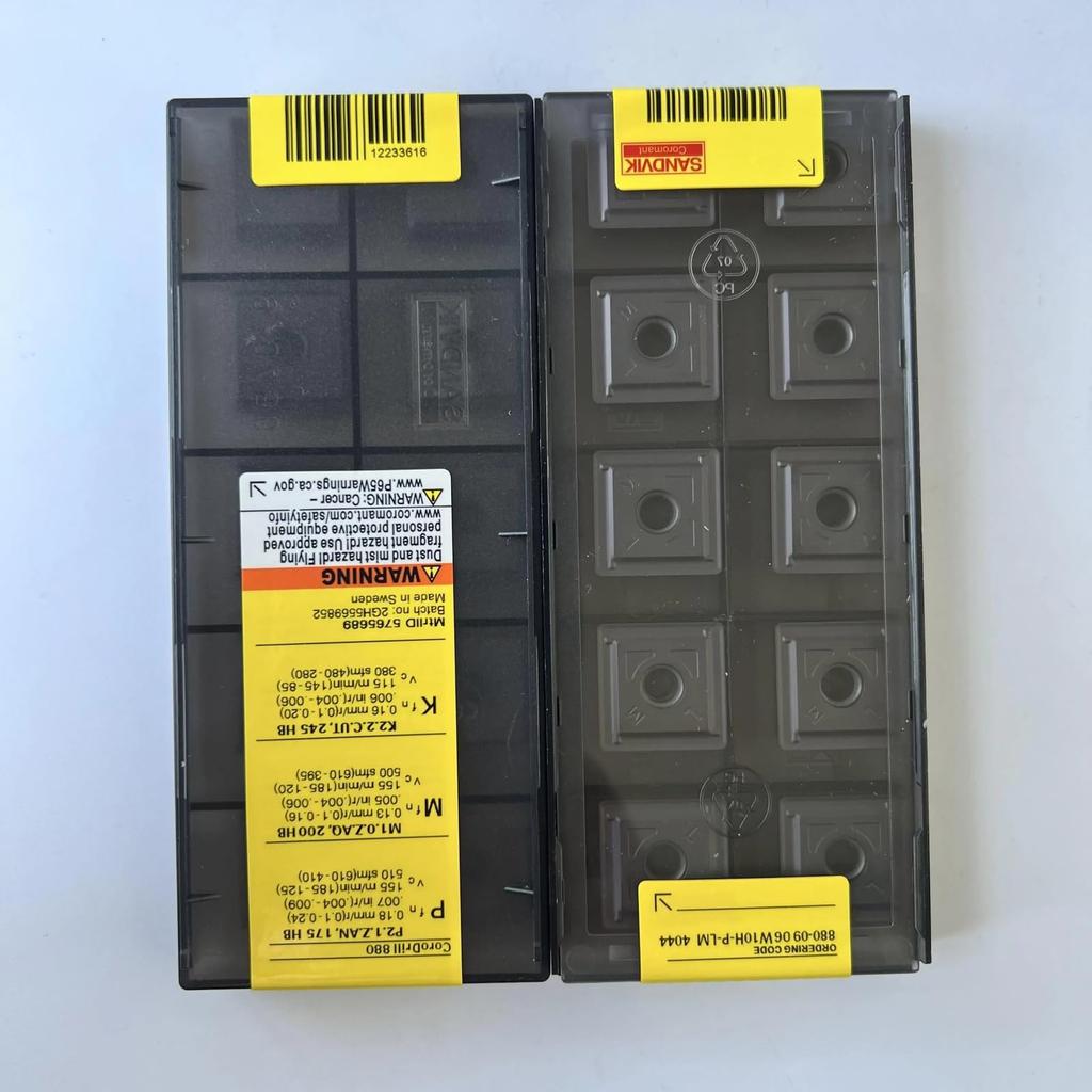 Original Sandvik / 880-0906W10H-P-LM 4044 / CNC Lathe Carbide Blade 10 PCS