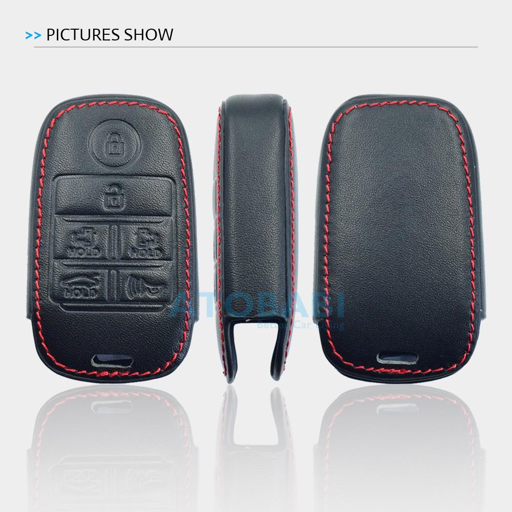 Leather Car Key Case Remote Key Cover For Kia Rio Sorento Optima Forte Niro Soul Sedona Sportage Ceed K3 Cerato Seltos Accessory