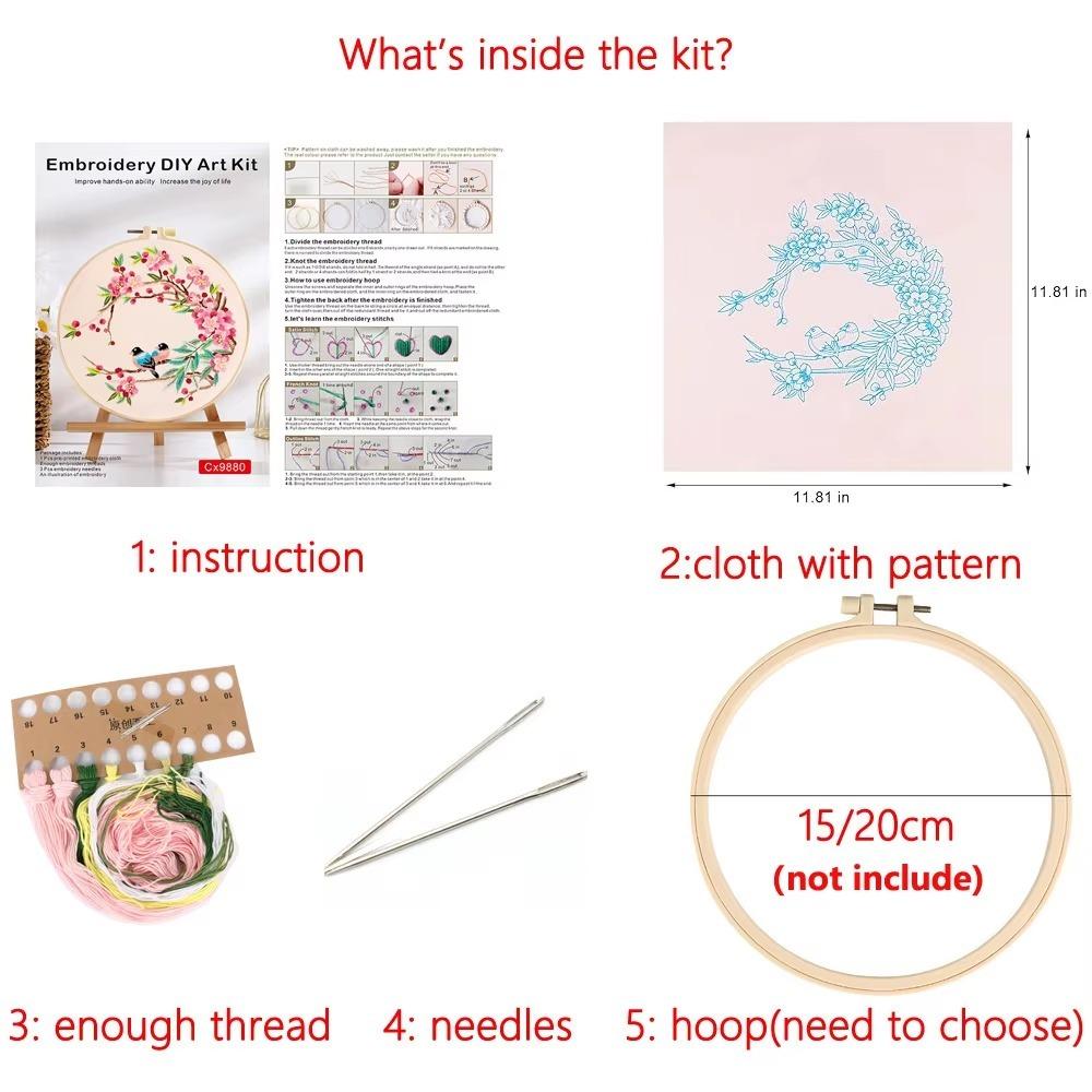 Mountain and Moon Landscape Embroidery Kit Handmade Gift Home Decoration Cross Stitch with Scenery Pattern Sewing accessories