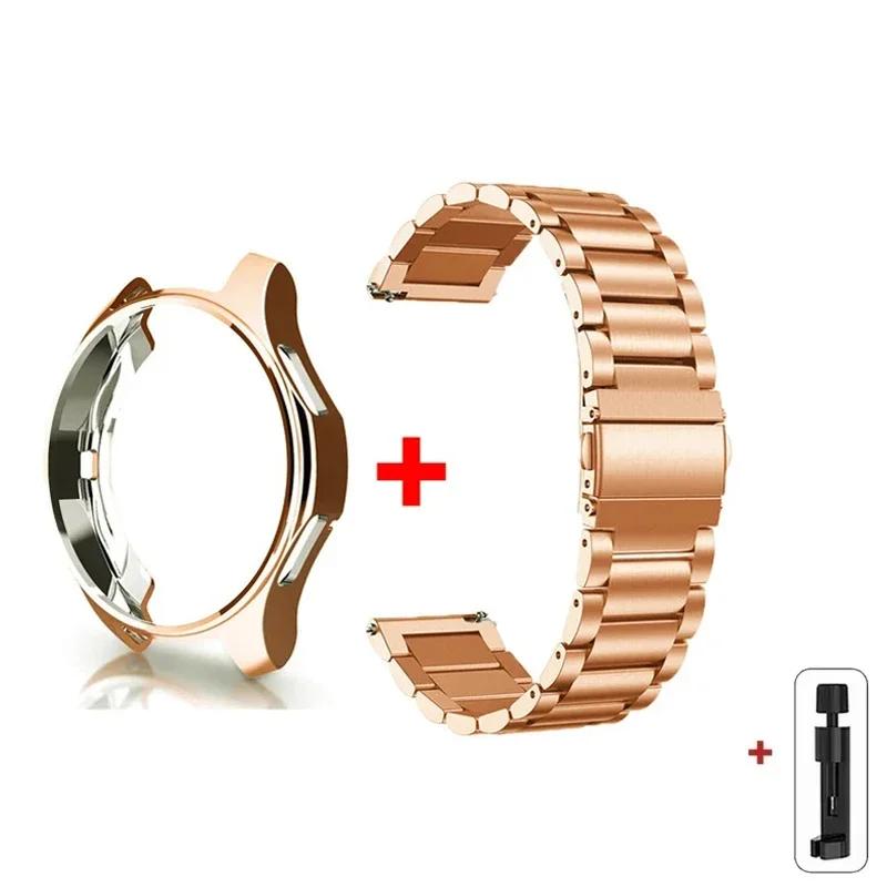 Band+Case for Samsung Galaxy Watch 7 6 5 4 44mm 40mm Classic 46mm 42mm Stainless Steel Bracelet Galaxy Watch 5 Pro 45mm Strap