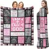 "I Am A Child of God" Christian Blanket – Inspirational Religious Gift for Women, Catholic Spiritual Comfort Throw