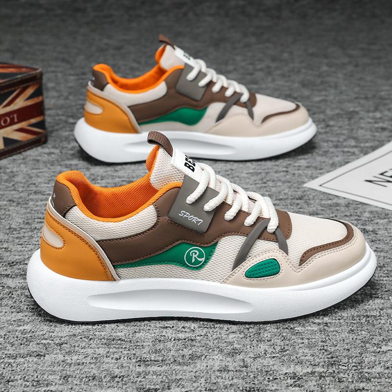 Fashion Men's New Winter Mesh Low Top Sports Shoes Versatile Thick Soled Casual Shoes Simple Comfortable Wear-resistant Trendy Shoes