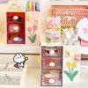 Kawaii Desk Pen Holder Pencil Storage Box Desktop Stationery Ins Organizing Box Cute Drawer Pen Holder MultiFunctional Organizer