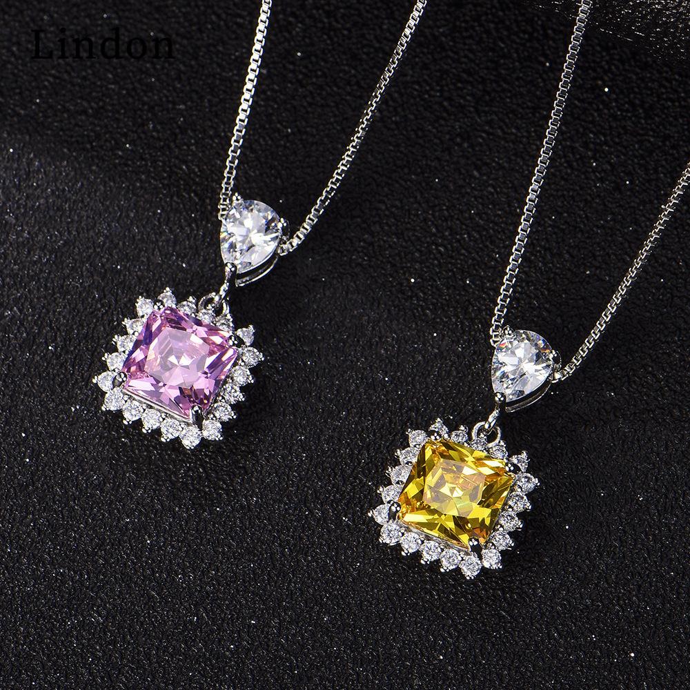 Dámský náhrdelník Lindon Přívěsek z měděné slitiny Zirkon Módní dárek