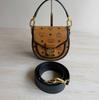 [Pre-Owned] Patricia Visetos Monogram Leather Saddle Bag Crossbody Mini - Excellent #1TUCOGC