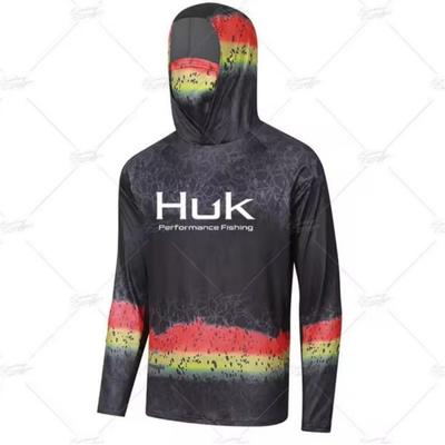 HUK Fischerei Bekleidung Herren Langarm Kapuze Maske Upf 50+ UV Schutz