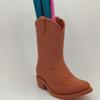 Vintage Western Style Cowboy Boot Statue Home Decor Boot Shaped Vase Pencil Holder  Study Room