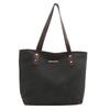 Elegant Black Grey And Blue Pu Tote Bag For Women Perfect For Daily Work Commute