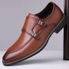 Nouvelle Tendance Luxe Hommes Noir Marron BUSINESS FORMEL Chaussures en Cuir habillées Homme Monk Mocassins Décontractés Chaussures de Mariage Retour à la Maison Bal