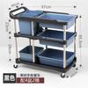 yjq thickened dining cart hotel trolley mobile hotel commercial hand push trolley