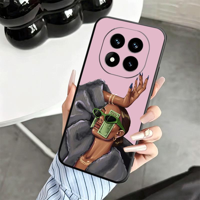 Girl Boss Lady Pink Soft Phone Case for Xiaomi Redmi Note 12 13 14 15 Pro Plus 11 12S 11S 11T 10 4G Black Cover Back Shell