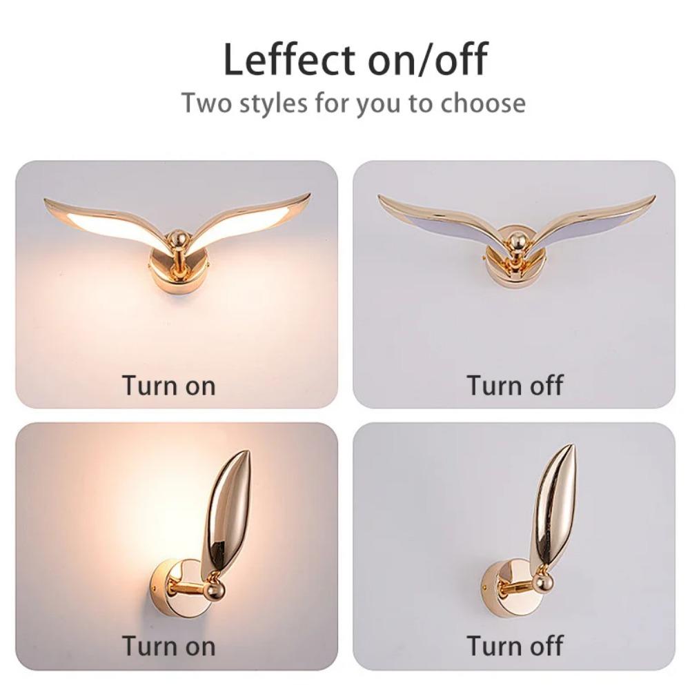 1PC Led Wall Lamp Mirror Light Indoor Lighting For Bedroom Decor Wings Can Rotate Mirrors Vanity Bedside
