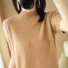 Spring and Summer Women's New Loose Half Turtleneck Mid-sleeve Short Pullover Solid Color Bottoming Sweater T-shirt