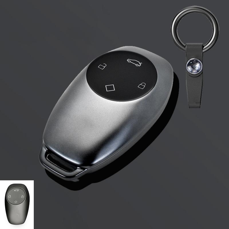

Grey Tpu Car Key Cover Case Shell Holder For Leapmotor T03 S01 C11 4Button Key Car Accessories
