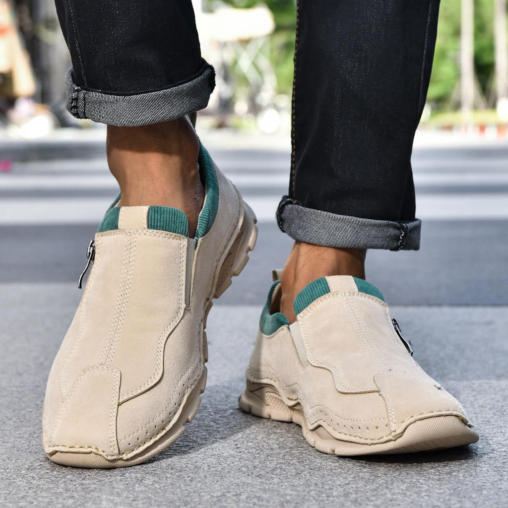 Men's Casual Leather Shoe Cover Foot Lefu Shoes Flat Soft High Quality Slip-on Loafers