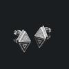 ZAKOL Trendy Hip-hop Rock Triangle Zircon Stud Earrings For Women Men Micro-set Piercing Crystal Daily Jewelry Accessories