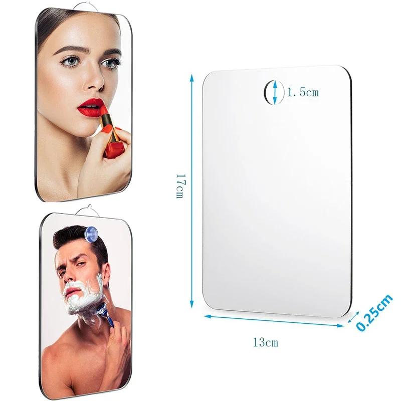Makeup Mirror With Holder Suction Cup 360  Shower Shave Mirrors Bathroom Mirrors Washroom Fog Free New