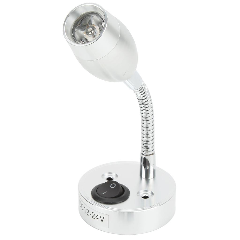 RV LED Light 12‑24V Boat Bedside Reading Lamp Adjustable Wall Mount Cabin Map Lamp Neutral Light