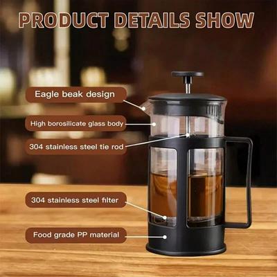 Coffee French Press Pot With Filter High Borosilicate Glass Hand Punch Coffee Pot Multifunctional Brewings Tea Milk Pot Tools