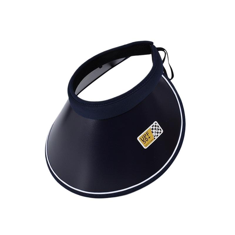 Summer sunscreen sunshade empty top hat Korean version versatile pearl hat women's vinyl big eaves headband sun hat
